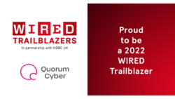 Certification from WIRED Trailblazers of Quorum Cyber being a member