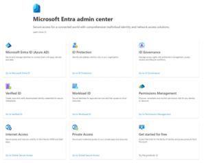 Screenshot of how the refreshed console now looks on Microsoft Entra landing page at entra.microsoft.com